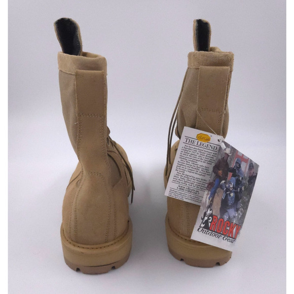 NEW w TAGS Rocky 782 Hot Weather Army Combat Boots 11 M Desert Tan Vibram Sole - Picture 7 of 10